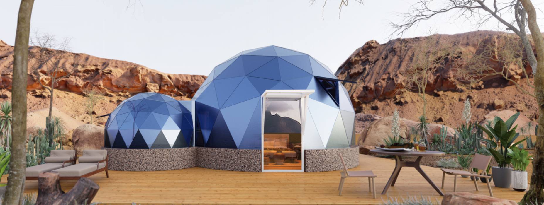 同德县球形智能光伏玻璃星空房